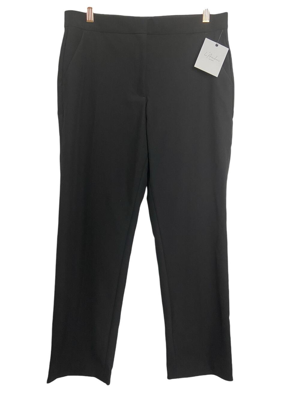L'Academie Crop Trouser Pants Straight Leg Flat Front High Rise Y2k Streetwear M